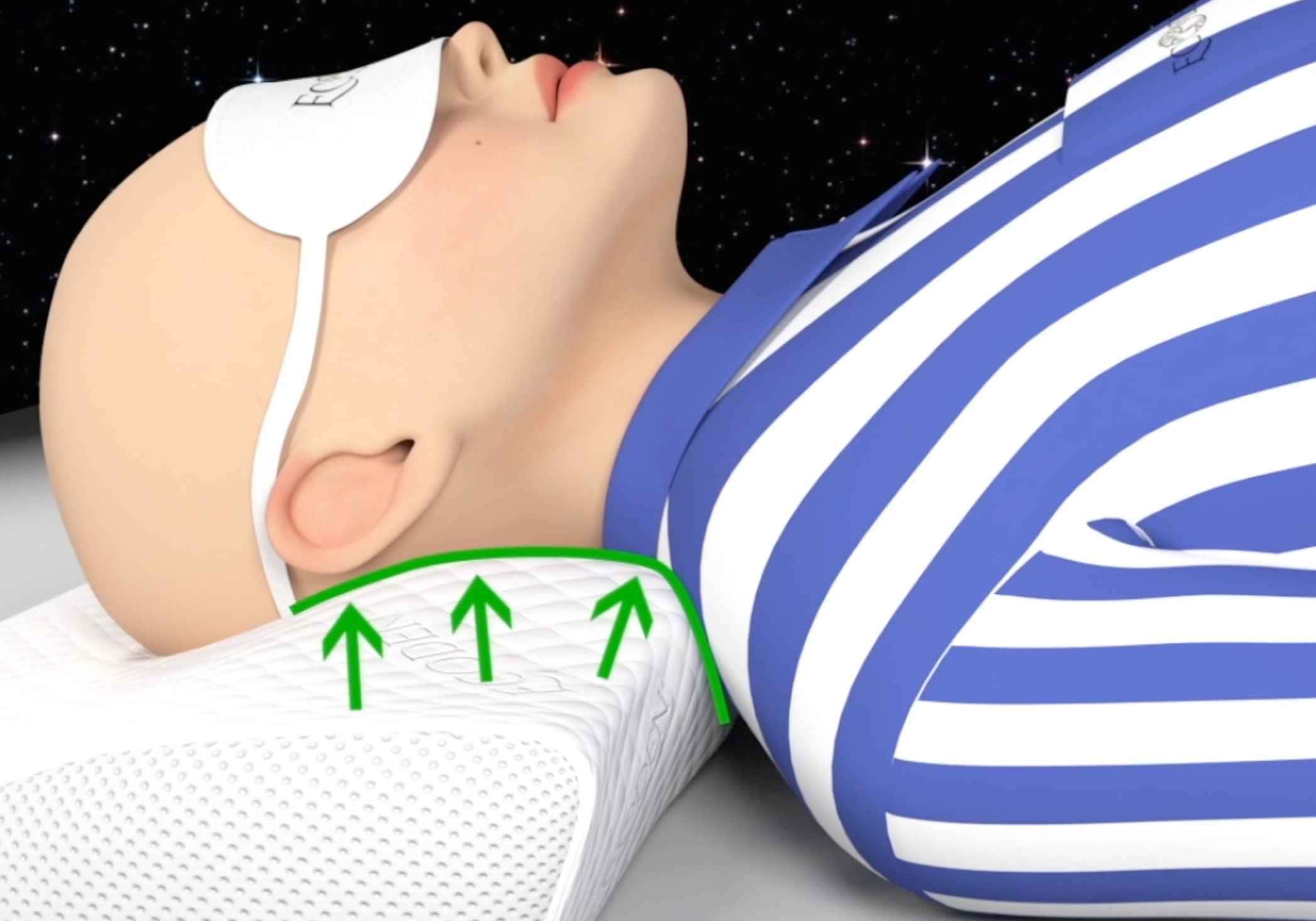 Ecoden® Bamboo Charcoal Pillow Best Cervical Pillow For Neck Pain